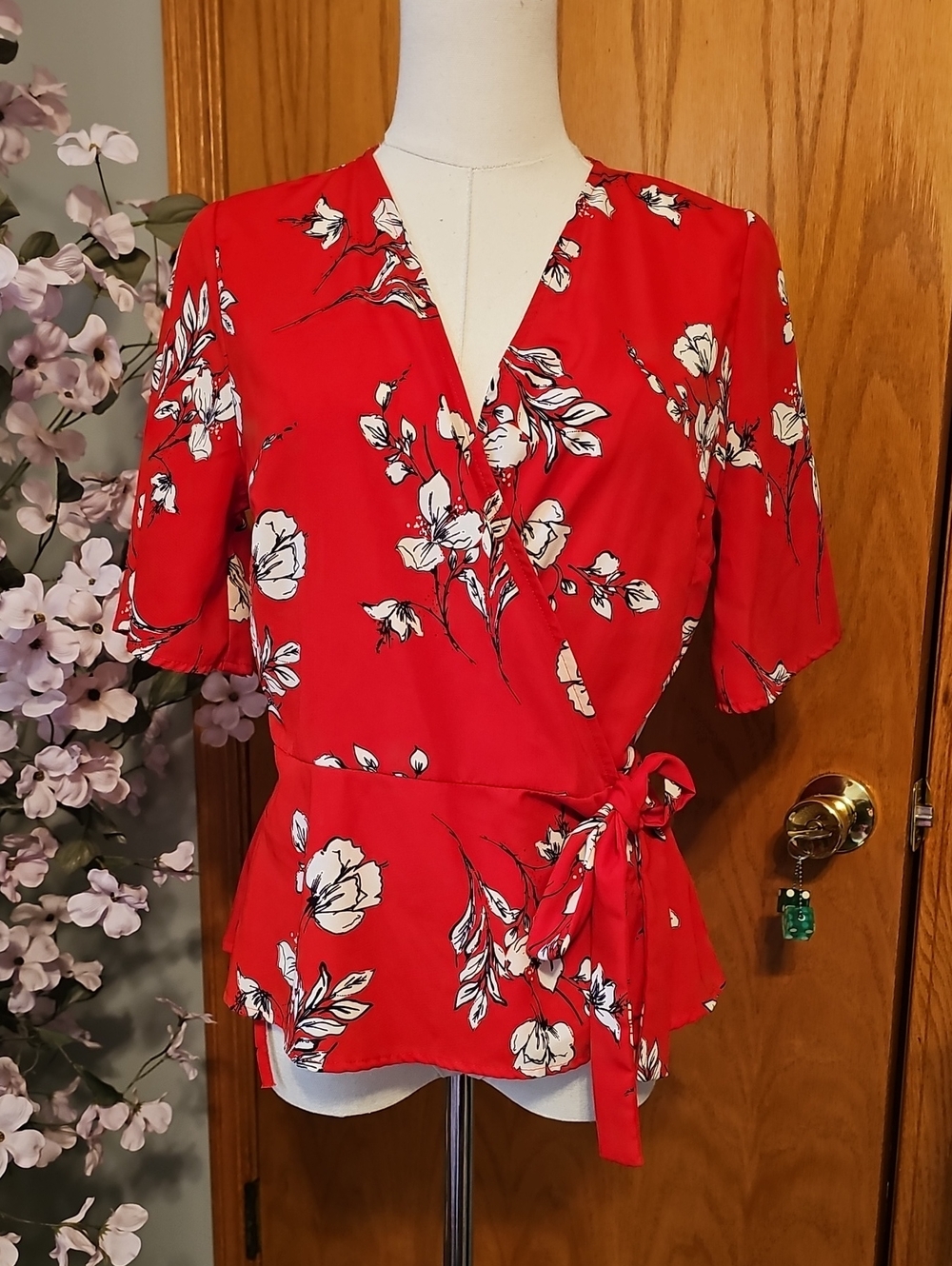 Anthropologie X Kaileigh Peplum Wrap Top